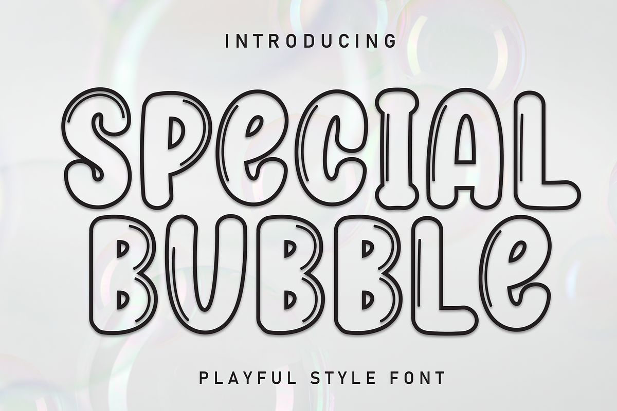 Special Bubble | Script Font, a Script Font by Scratchones (Photo 1 of 8)