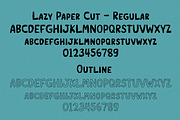 Lazy Paper Cut Four Bundle Font, a Handwritten Font by Tanondesign (Thumbnail 6 of 8)