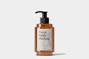 Cosmetic Pump Bottle Mockup