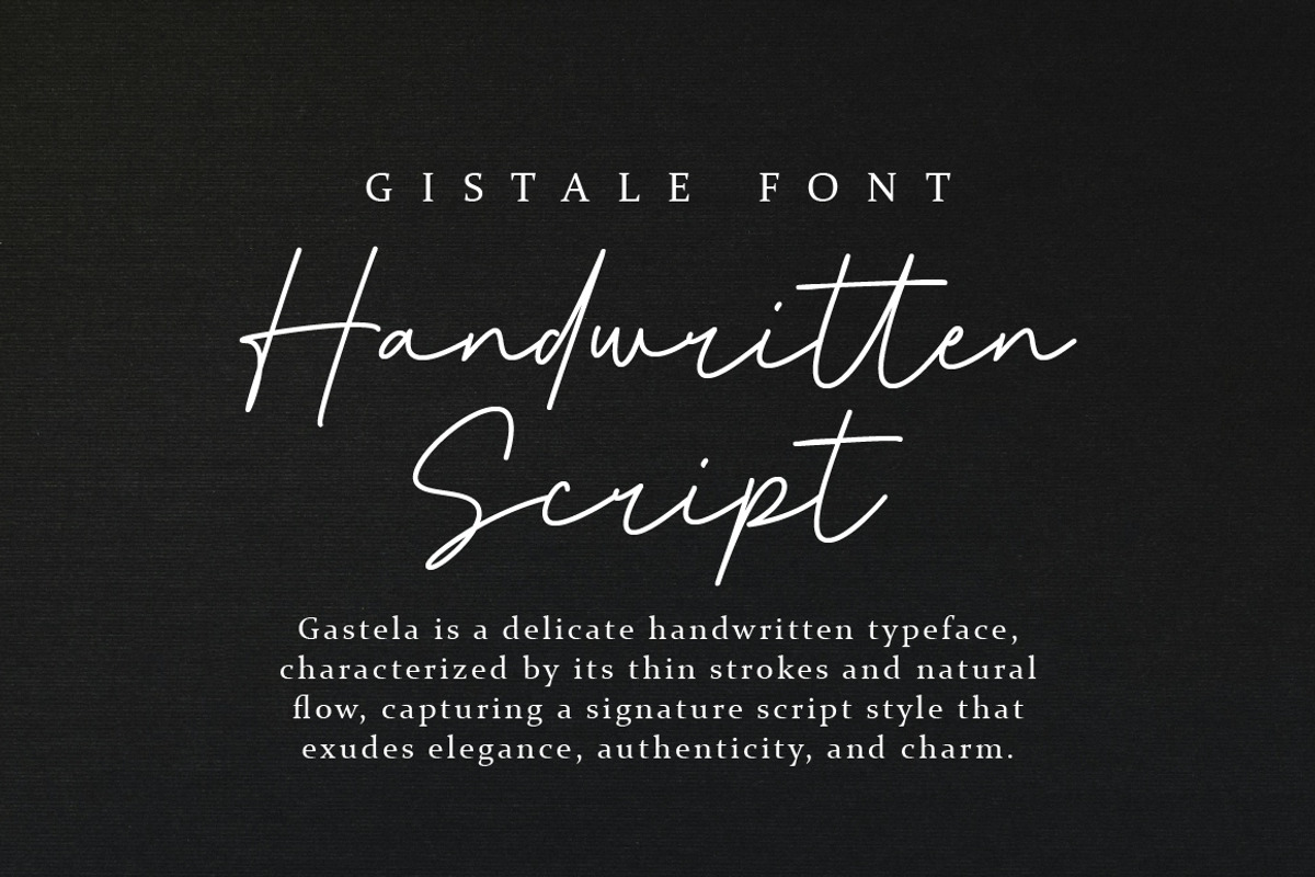 Gistale - Signature Script Font, a Handwritten Font by Typebae (Photo 2 of 9)