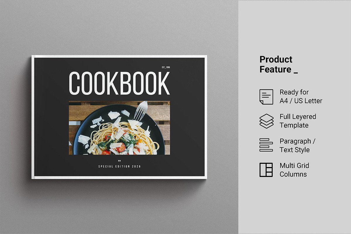 Cookbook Recipe Book Template Landsc, a Brochure Template by Work-Envance (Photo 2 of 9)