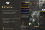 Crownfall Dark Fantasy RPG Game UI, an UI Kit Template by Timber Store (Thumbnail 1 of 8)