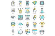 SEO Internet Marketing Icons | Aqua, an Outline Icon by Flat Icons (Thumbnail 4 of 8)