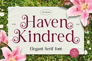 Haven Kindred Decorative Script Font, a Script Font by Vadovastd (Thumbnail 1 of 7)