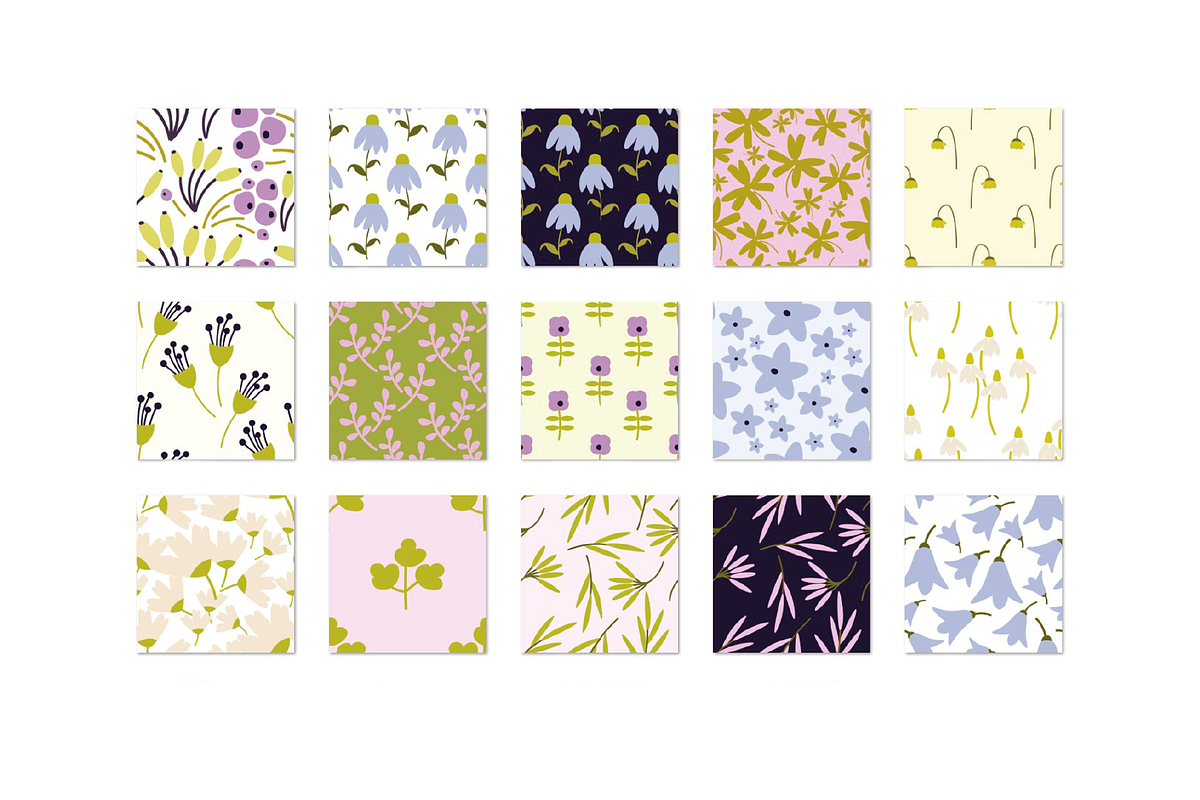 Naive Flower Pattern Bundle, a Pattern Graphic by Bonfloret Studio (Photo 8 of 16)