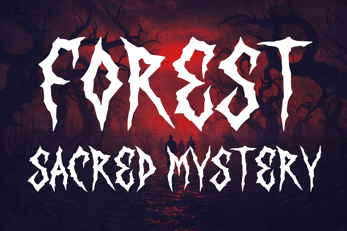 Anhork Bold Horror Display Font, a Blackletter Font by Maulana Creative (Photo 6 of 7)