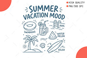 Summer Beach Vacation Mood PNG, an Illustration by OK Design (Thumbnail 1 of 5)