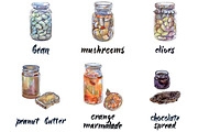 Watercolor preserved food-2, a Food Illustration by miminoshka (Thumbnail 5 of 10)