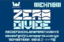 Zero Divide font