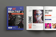Pop Art Magazine Template Design, a Magazine Template by Seeing-art (Thumbnail 2 of 11)