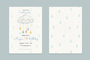 Cute Cloud Birthday Invitation, an Invitation Template by DijanaDesignShop (Thumbnail 2 of 4)