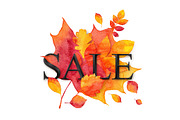 EPS+JPG+PNG watercolor autumn SALE, an Object Graphic by Art of Sun (Thumbnail 1 of 2)