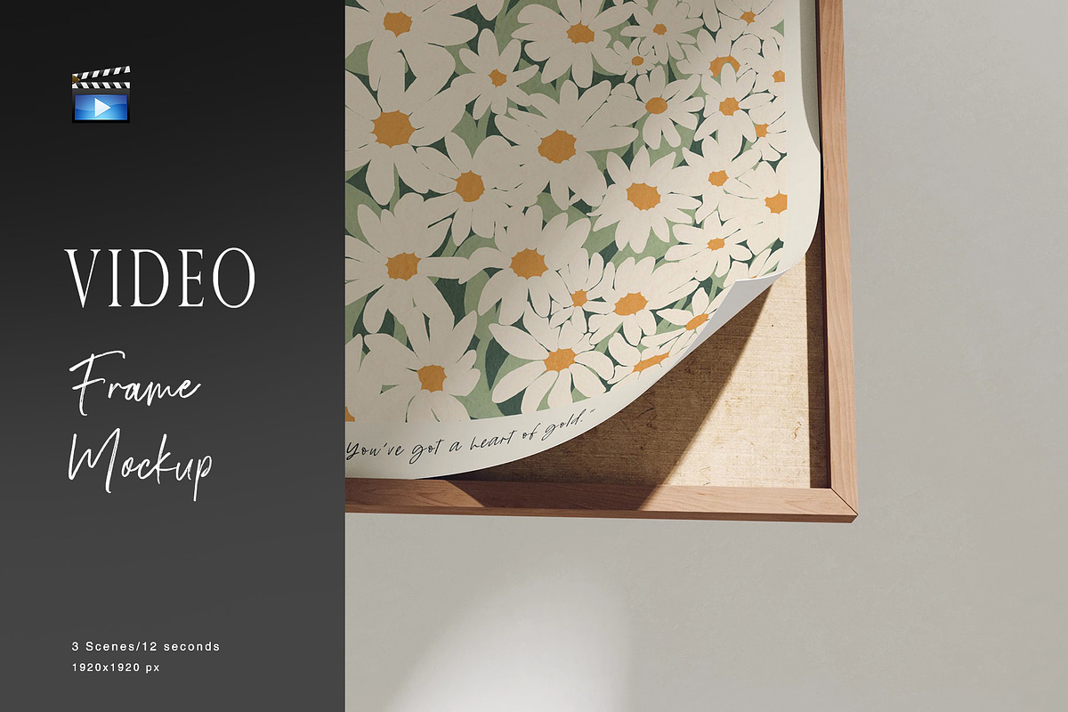 Animated 5x7 Frame Mockup Video, a Household Mockup by YimuMockupStore (Photo 1 of 9)