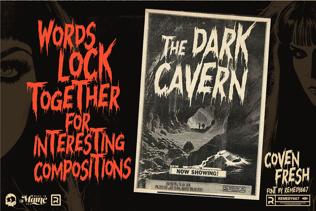 Coven Fresh - Horror Font, a Handwritten Font by Remedy667 (Photo 2 of 7)