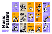 Music poster templates, a Person Illustration by PureSolution (Thumbnail 1 of 6)