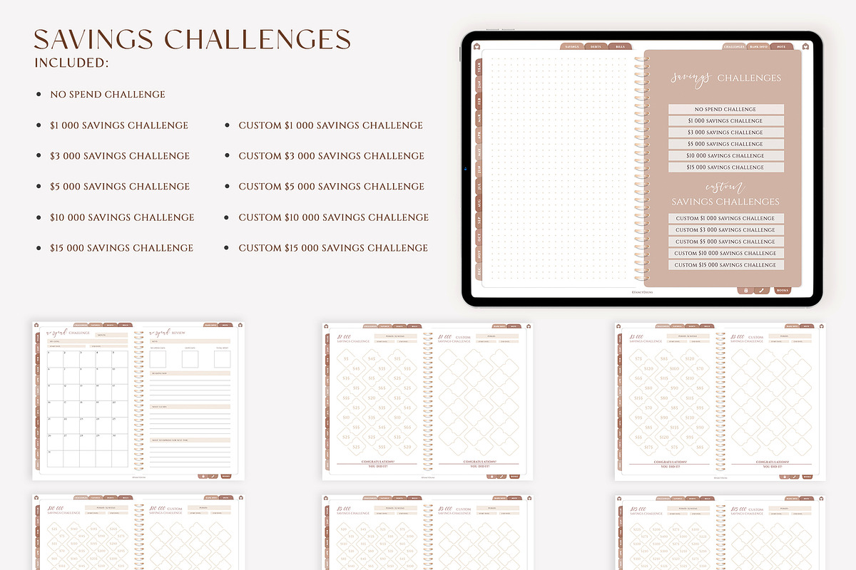 iPad Budget Planner Brown, a Presentation Template by SofiaDesign16 (Photo 6 of 10)