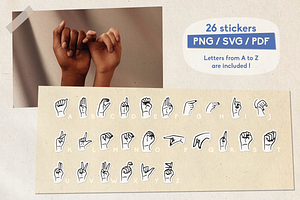 ASL Sticker American Sign Language