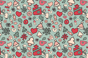 Winter cute patterns + elements., a Pattern Graphic by Little A (Aigul) (Thumbnail 3 of 4)