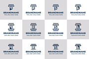 Letter Q R S T Pillar Logo Set, a Branding & Logo Template by Pray Art Design Studio (Thumbnail 1 of 2)