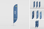 Flag Banner Convex Mock-Up, an Advertising Mockup by Pikachudesign (Thumbnail 1 of 5)