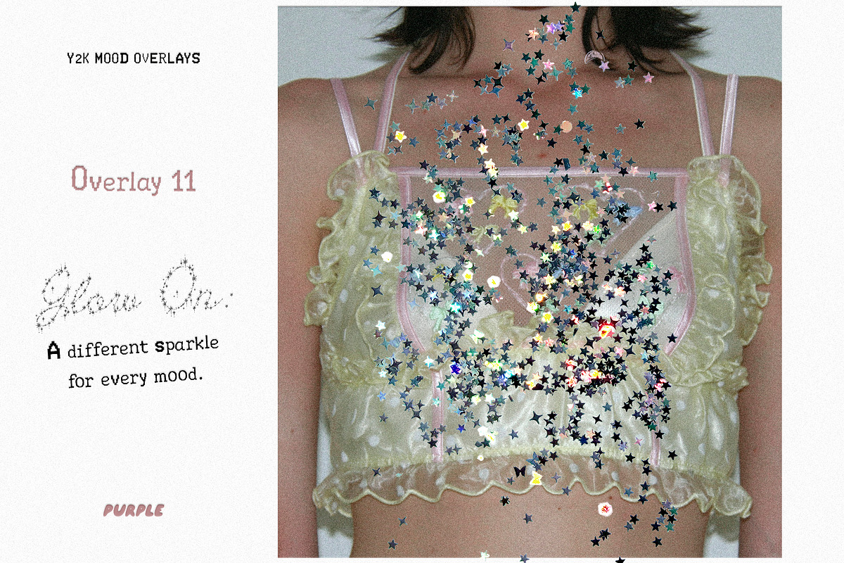 Glow On. Y2K Holographic Overlays, a Texture Graphic by Purple (Photo 8 of 16)