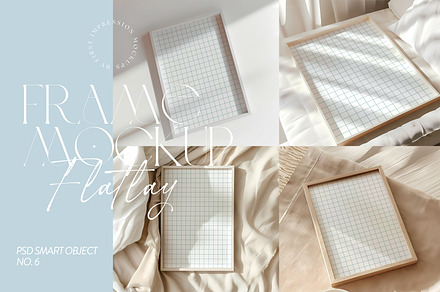 4x Bundle Frame Mockup Flat Lay, an Advertising Mockup by First Impression Mockups