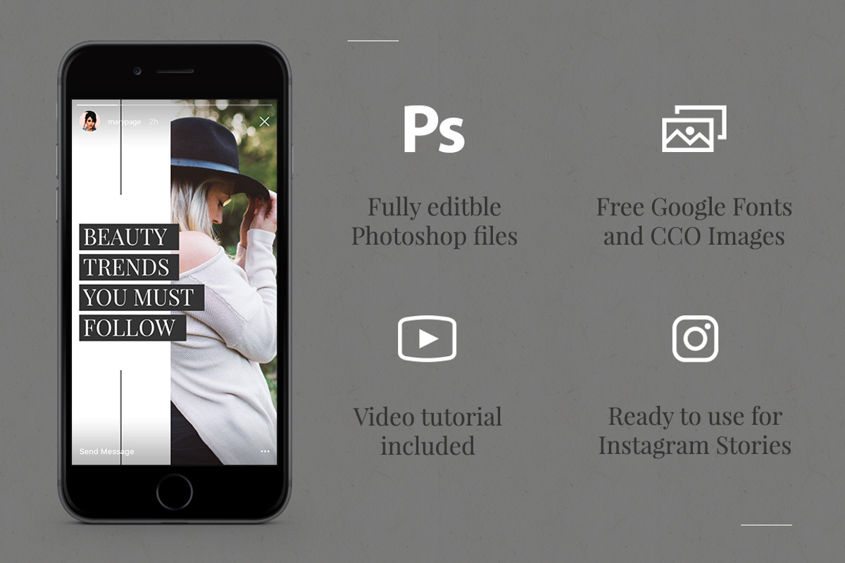 Beauty Instagram Stories, a Social Media Template by Web Donut (Photo 2 of 5)
