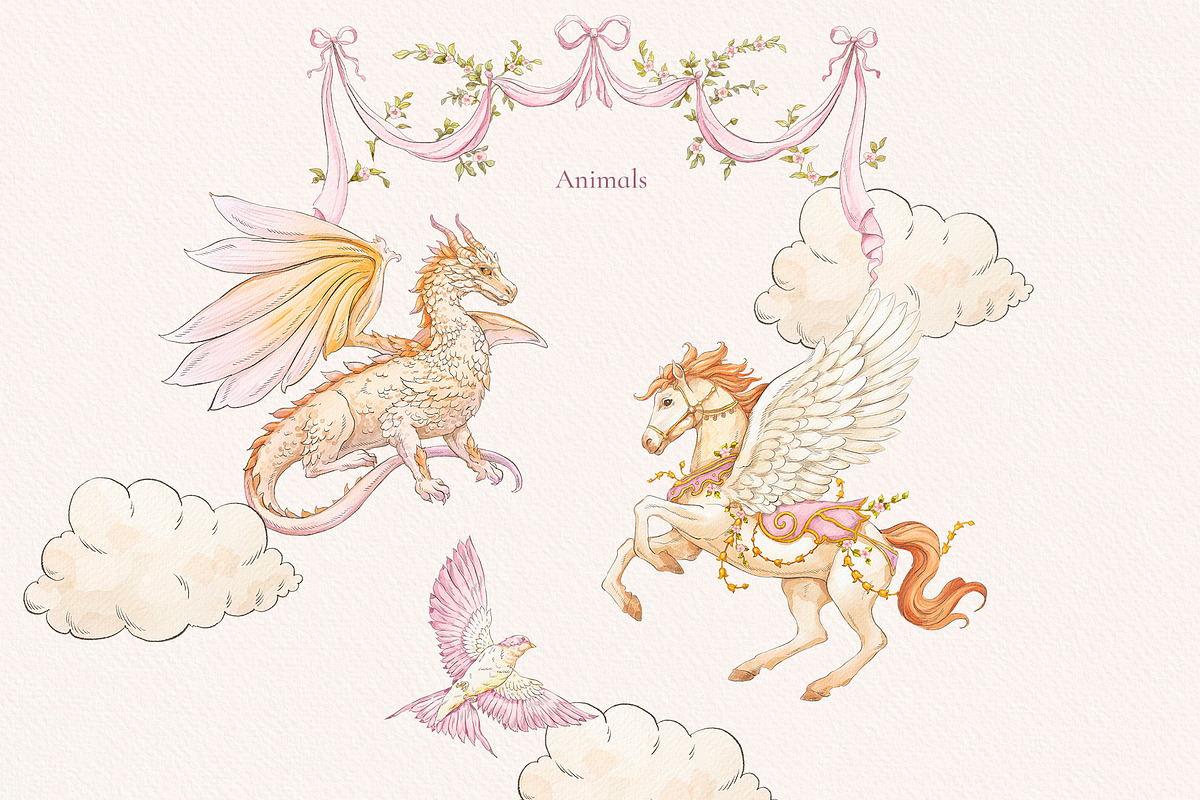 Magic Kingdom Pink clip art, a Decorative Illustration by Ekaproeka (Photo 4 of 6)