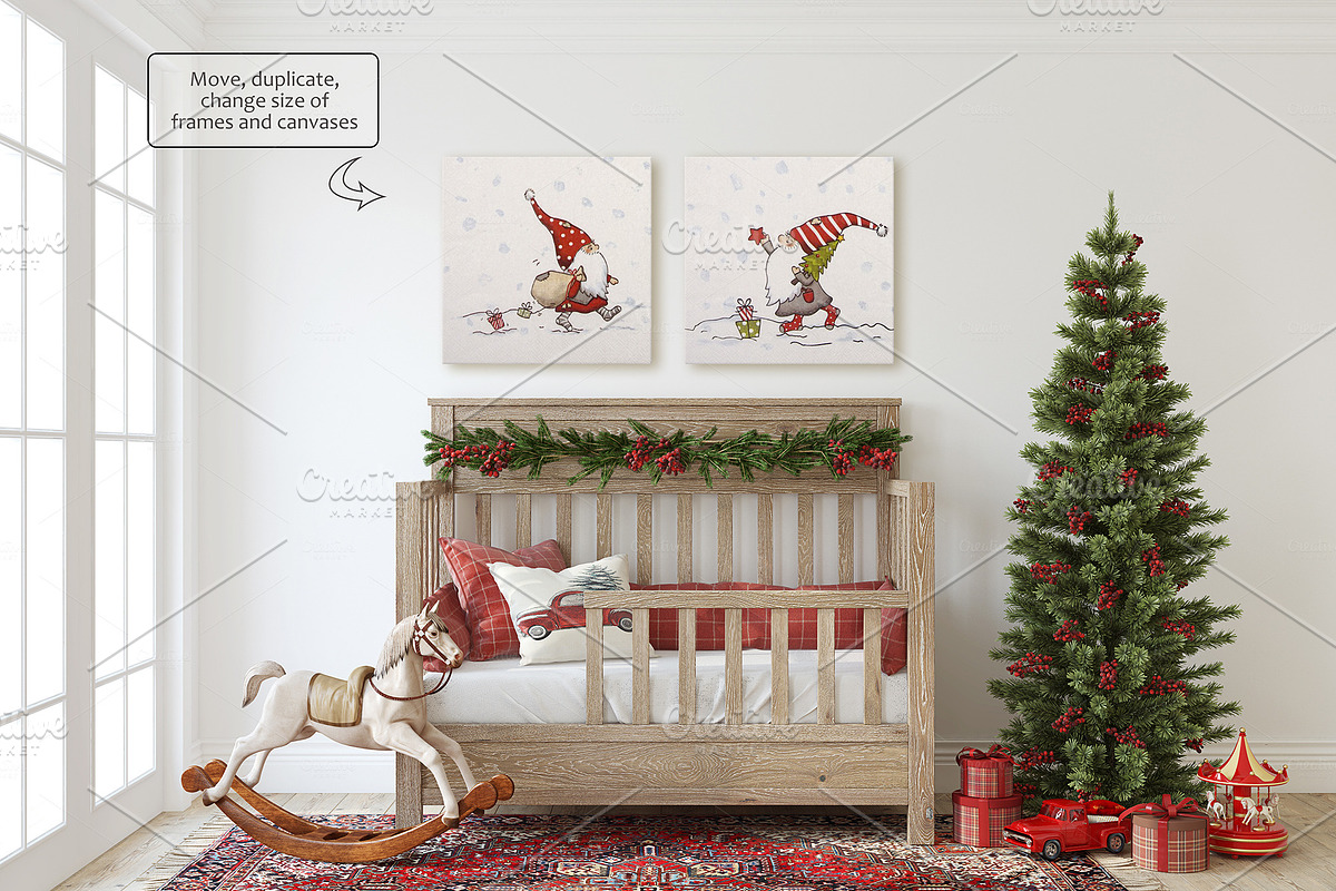 MAGIC CHRISTMAS Frame Mockups, a Print Template by MyHomeMockups (Photo 8 of 12)