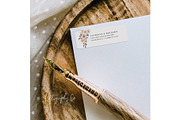 Wedding Return Address Label Mockup, a Mockup by Kelligraphy Co. (Thumbnail 2 of 2)
