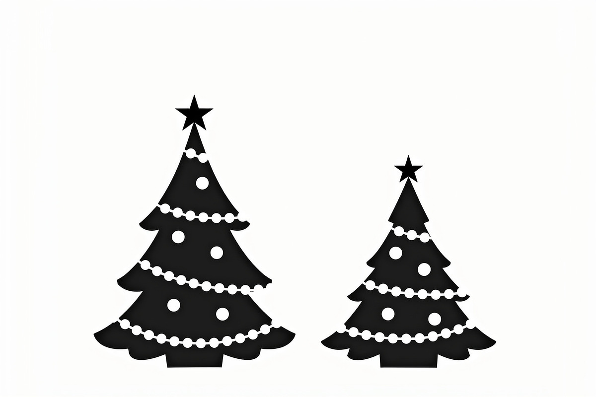 Cozy Holiday Tree Silhouette Designs, an Illustration by Gaye Art (Photo 18 of 21)