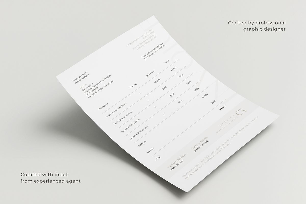 BUNDLE: Real Estate Invoice Template, a Branding & Logo Template by EstateElements (Photo 6 of 8)