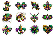 Mardi Gras Sublimation Clipart, an Illustration by Dream Creation (Thumbnail 2 of 5)
