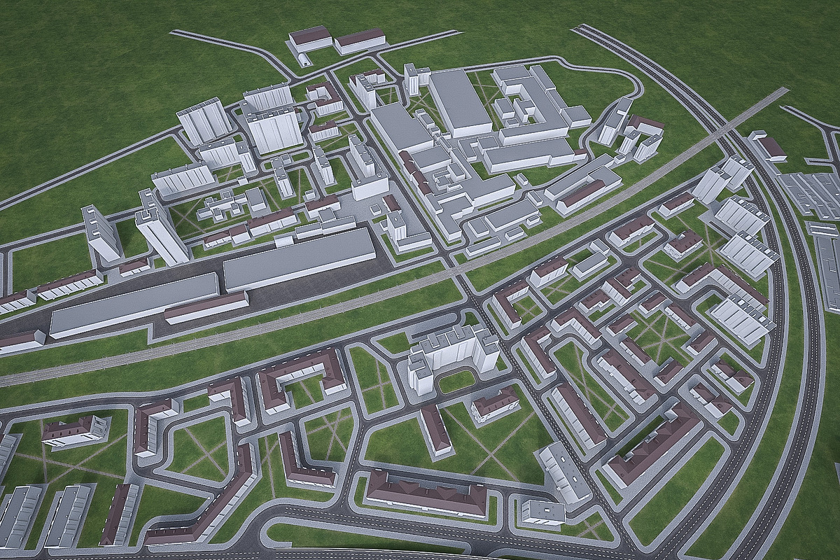 Residential and Industrial UrbanArea, an Architecture 3D Model by 3DNUTS (Photo 6 of 21)