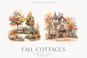 Fall Cottages, a Seasonal Illustration by PeDe Designs (Thumbnail 7 of 10)