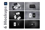 Black & White Business Card Mockups, a Product Mockup by rodrigofkaminski (Thumbnail 8 of 10)