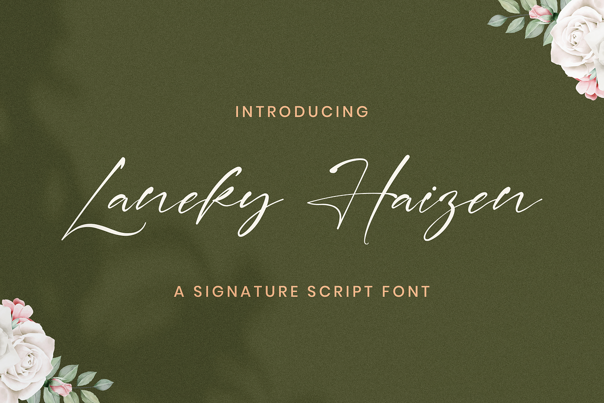 Laneky Haizen - Signature Script Fon, a Script Font by StringLabs (Photo 1 of 9)