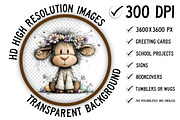 Whimsical Easter Lamb Clipart, an Illustration by Craft Nest (Thumbnail 2 of 11)