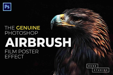 Airbrush Poster Photoshop Action