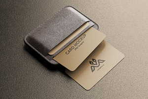 Business Cards With Leather Holder M