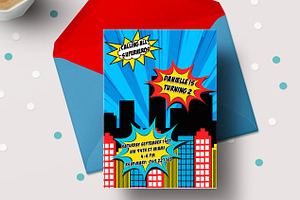 Superhero Invitation printable