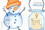 Watercolor Christmas Bulls Clipart, a Decorative Illustration by OllyKo Art (Thumbnail 5 of 8)