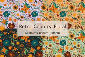 Retro Floral Repeat Pattern