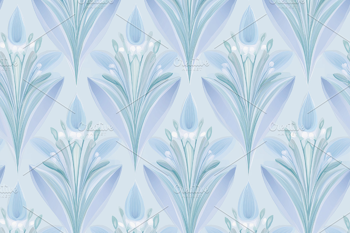 Seamless pattern, seamless floral pattern with abstract tulip mo, a Pattern Graphic by Studio ANNA