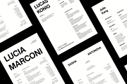 Minimal Resume Template Pack of 7, a Resume Template by Yasmine S. (Thumbnail 2 of 4)