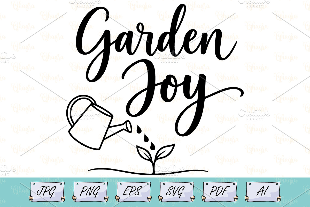 Garden Joy Watering Can Line Art, an Object Illustration by Ghagra (Photo 1 of 7)