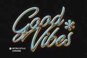 Retro Style Chrome Text Effect, a Layer Style Add-On by Design Squad (Thumbnail 1 of 5)
