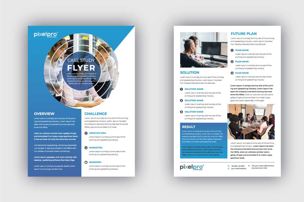 Case Study Flyer Design, a Flyer Template by Pixel Pro