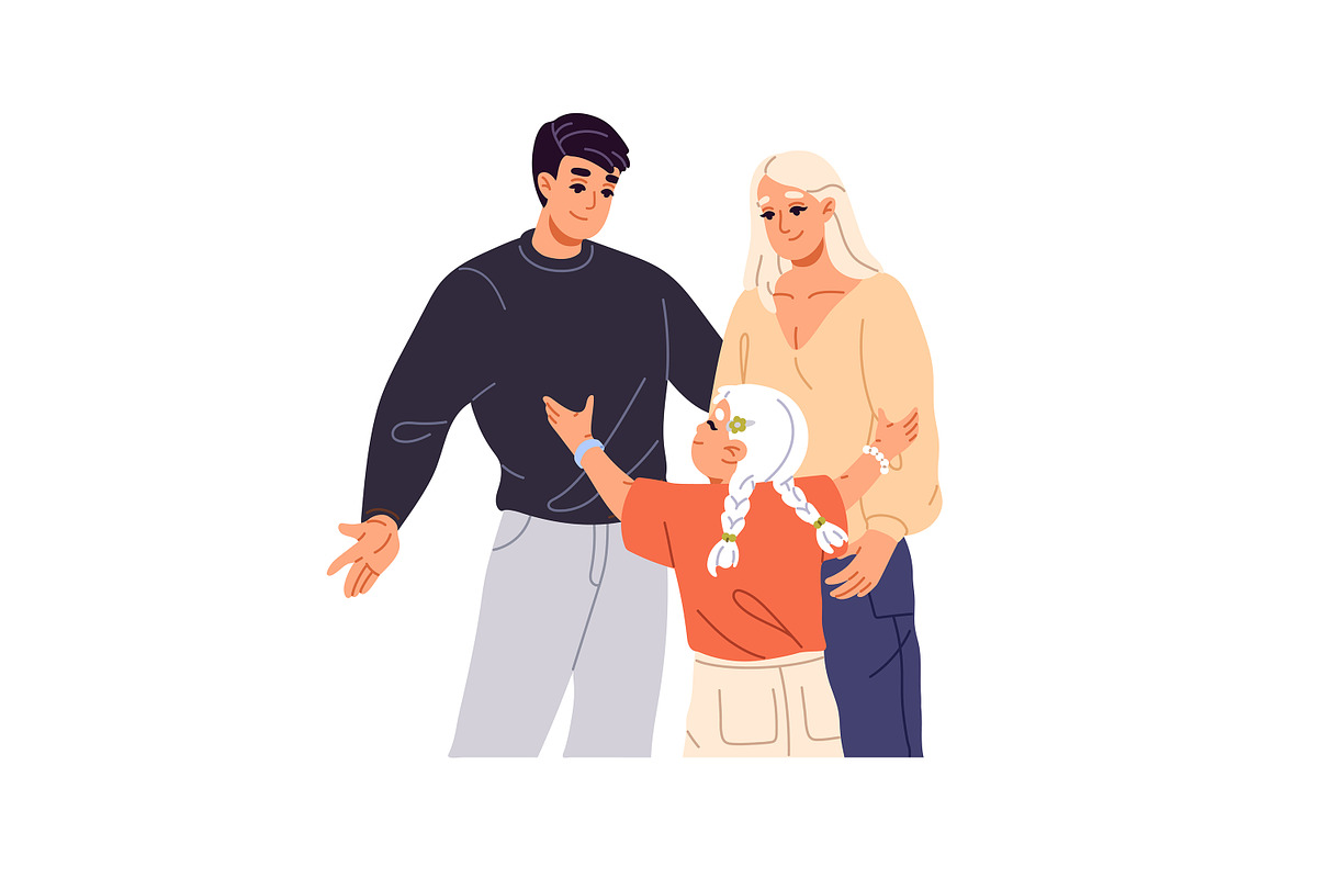 Cute, happy children hugging set, a Person Illustration by PaperTrident (Photo 6 of 7)