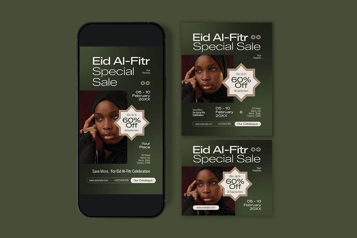 Eid Al-Fitr Sale Flyer, a Flyer Template by graphicook (Photo 3 of 3)